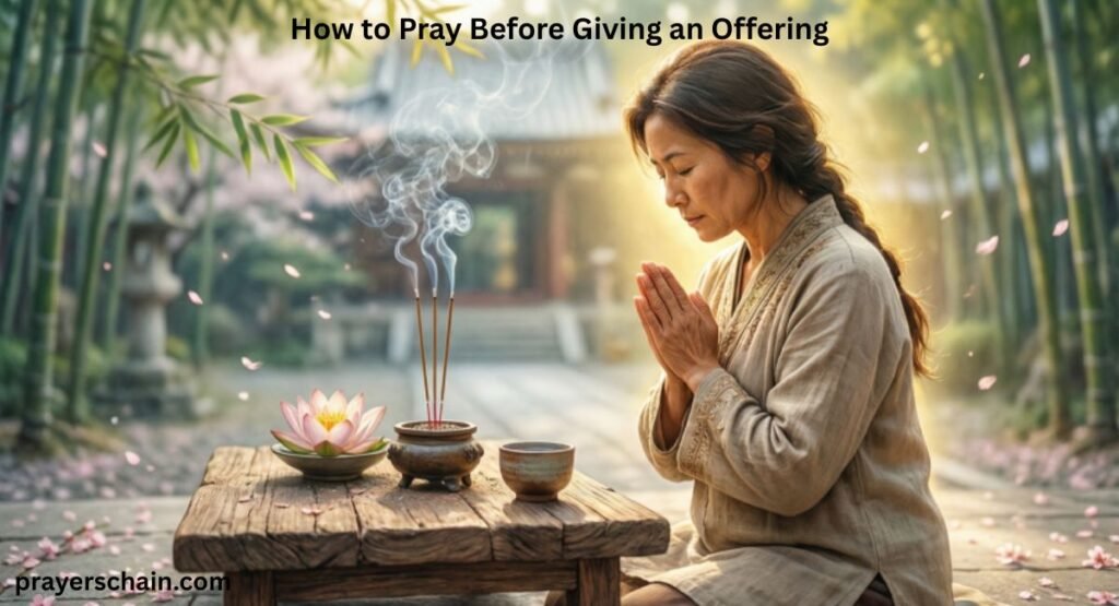 How to Pray Before Giving an Offering