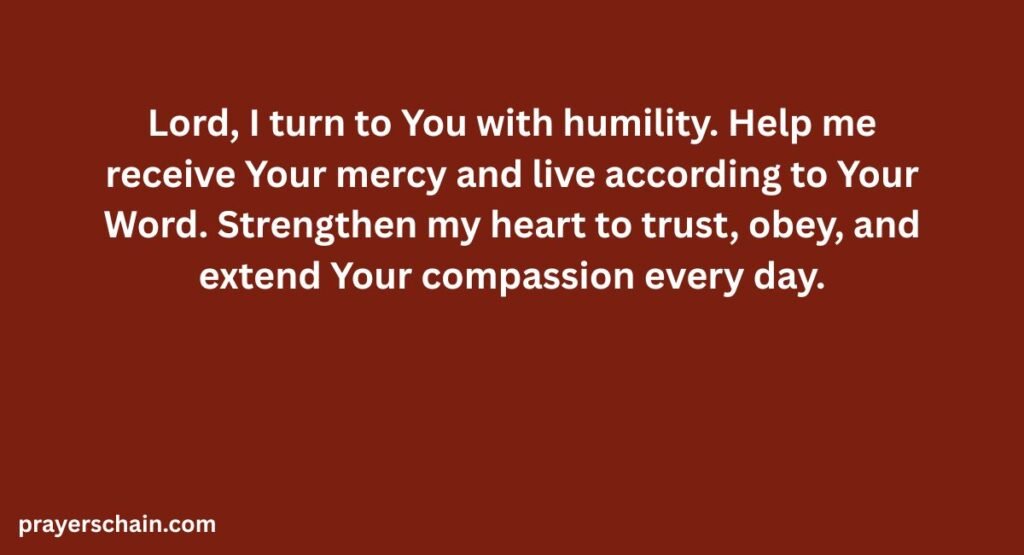 Prayer for Mercy With Bible Verses