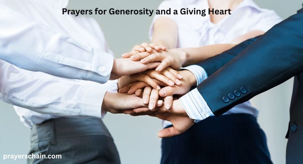 Prayers for Generosity and a Giving Heart