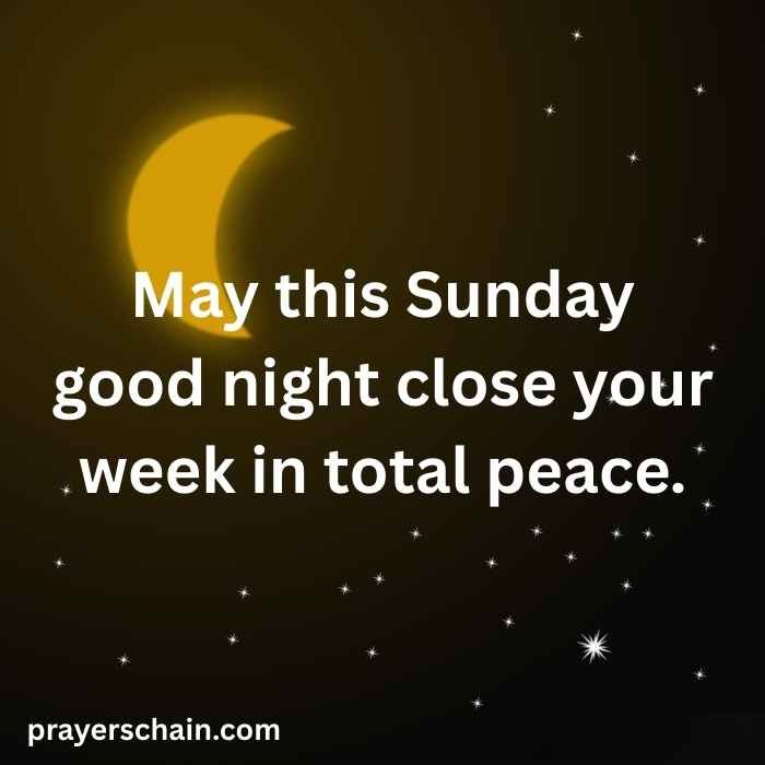 Sunday Good Night Blessings