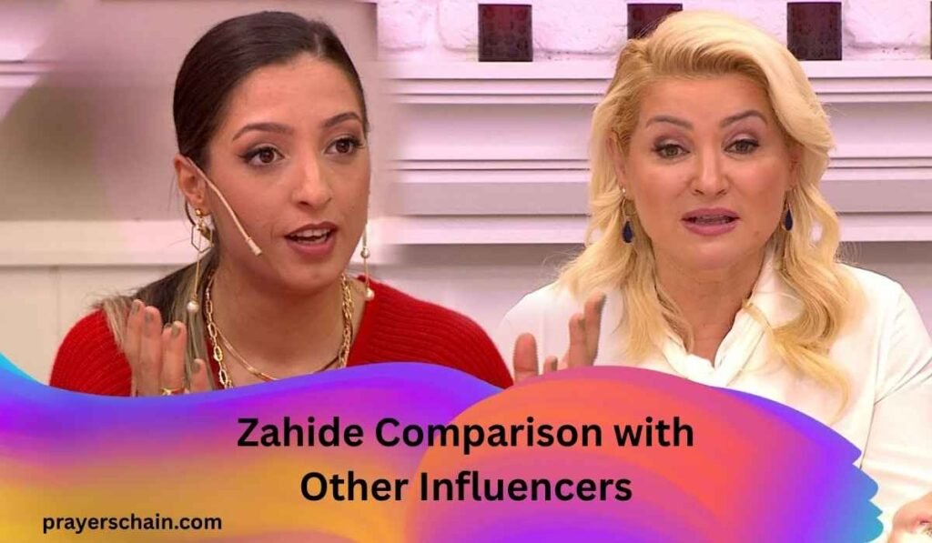 Zahide Comparison with Other Influencers