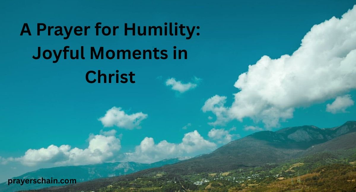 A Prayer for Humility