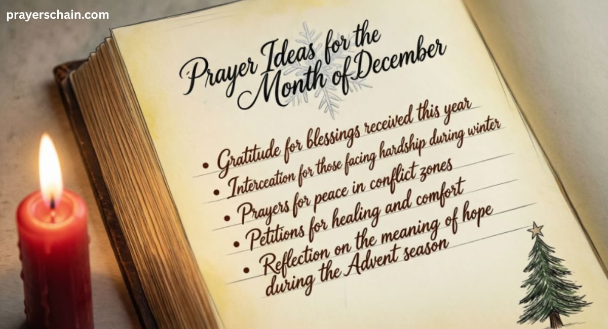Prayer Ideas for the Month of December