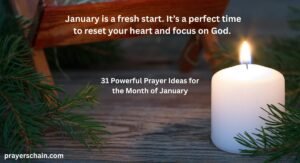 Prayer Ideas for the Month of January